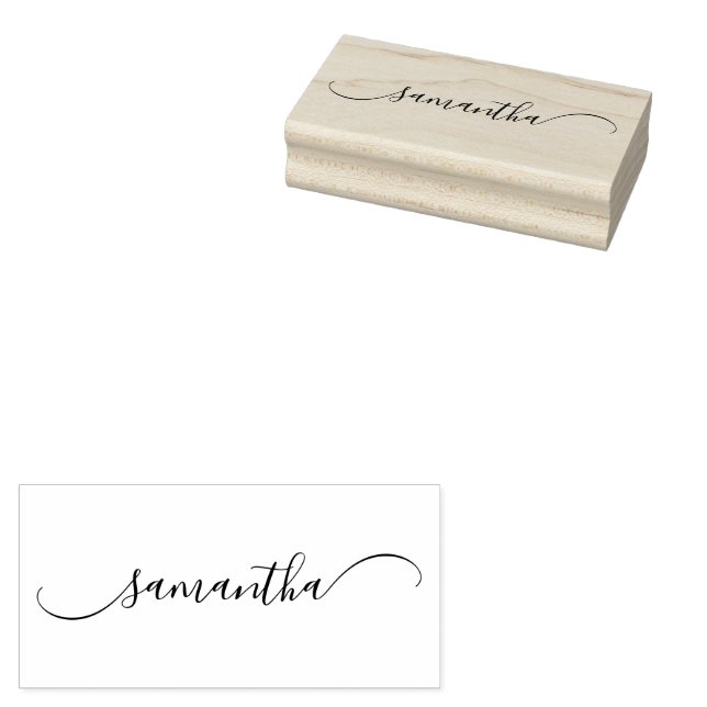 Klassische geschwungene Signatur Gummistempel (Stempel)