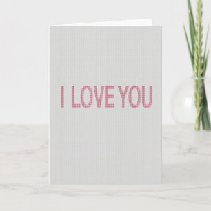 Klassische Gingham-I-Love-You-Karte Karte