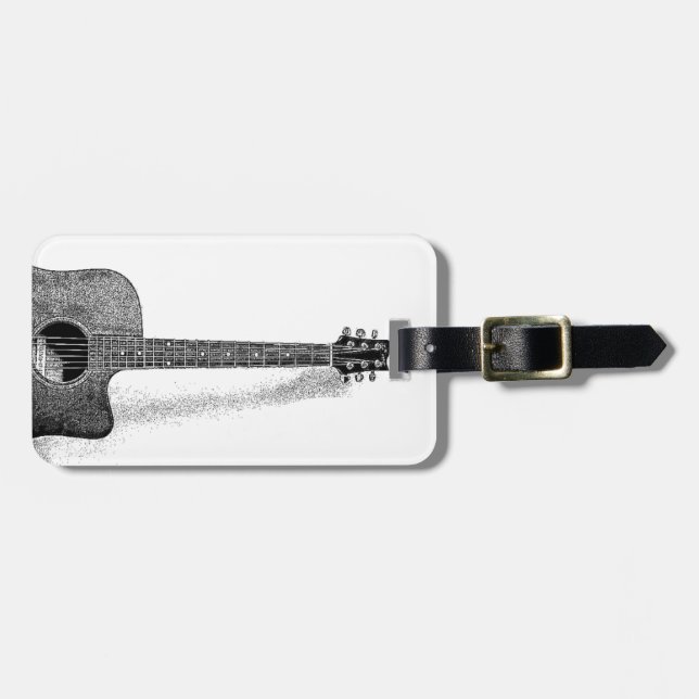 Klassische Gitarre Gepäckanhänger (Vorderseite horizontal)