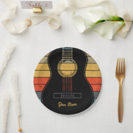 Klassische Gitarre Pappteller