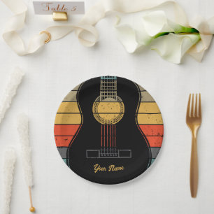 Klassische Gitarre Pappteller