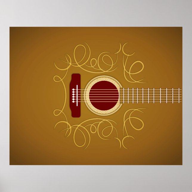 Klassische Gitarre Poster (Vorne)
