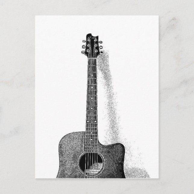 Klassische Gitarre Postkarte (Vorderseite)