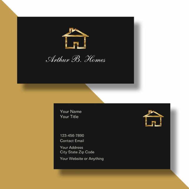 Klassische Glossy Real Anwesen Business Cards Visitenkarte (Von Creator hochgeladen)