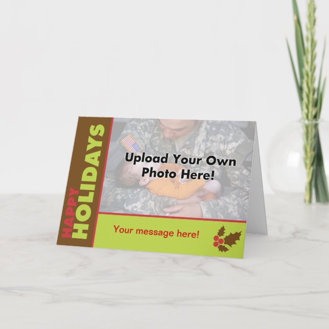 Klassische glückliche feiertagskarte (Vorderseite)