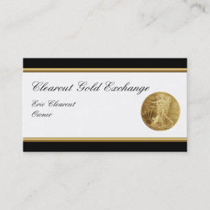 Klassische Gold Investment Business Cards Visitenkarte