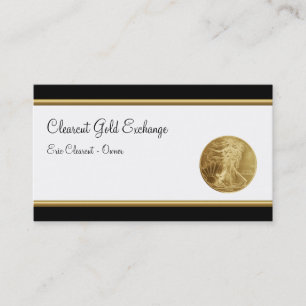 Klassische Gold Investment Modern Business Cards Visitenkarte