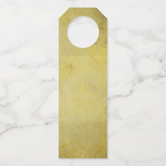 Klassische goldene Beschaffenheits-Schablone Flaschenanhänger (Vorderseite)
