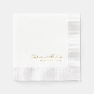 Klassische Goldene Hochzeitsdekorationstücher mit  Serviette