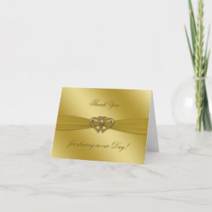 Klassische goldene Hochzeitstag-Notizkarte zum 50. Karte