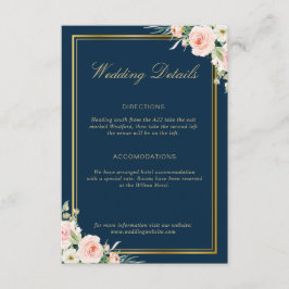 Klassische Goldrahmen-Hochzeitskarte Begleitkarte