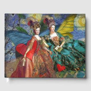 Klassische gothische Zwillinge Whimsical Schmetter Gästebuch