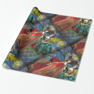 Klassische gothische Zwillinge Whimsical Schmetter Geschenkpapier