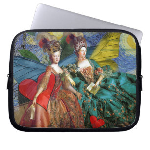 Klassische gothische Zwillinge Whimsical Schmetter Laptopschutzhülle