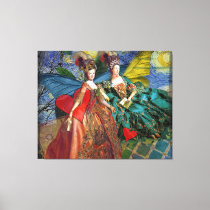 Klassische gothische Zwillinge Whimsical Schmetter Leinwanddruck