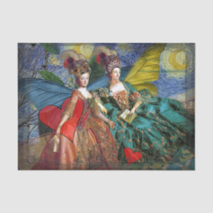 Klassische gothische Zwillinge Whimsical Schmetter Seidenpapier