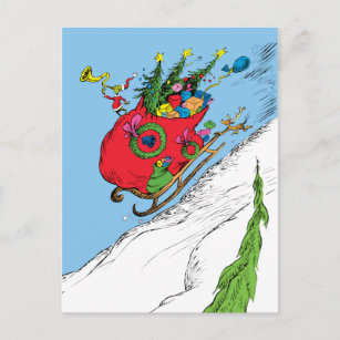 Klassische Grafik   Grinch & Max Runaway Slei Postkarte
