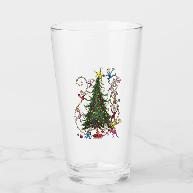 Klassische Grafik | Weihnachtsbaum Glas (Vorderseite)