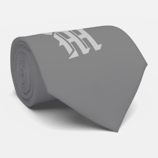 Klassische graue mit Monogramm Krawatte