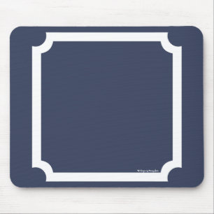 Klassische Grenze Mousepad in der Seemarine/im