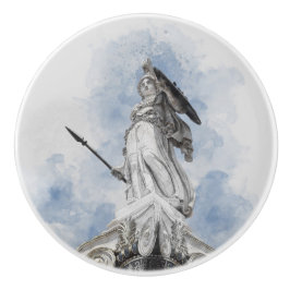 Klassische griechische Athena-Statue - dekorativ Keramikknauf