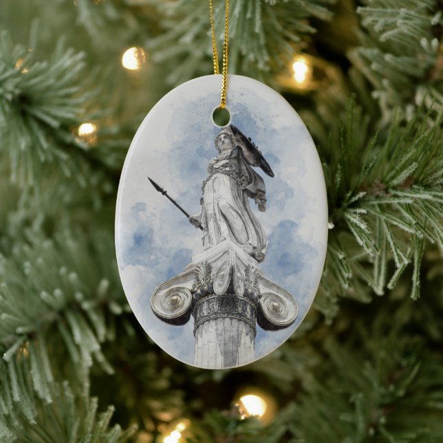 Klassische griechische Statue Athena Keramik Ornament (Baum)