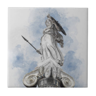 Klassische griechische Statue Athena Keramik Tile  Fliese