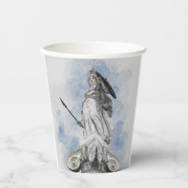 Klassische griechische Statue Athena Pappbecher
