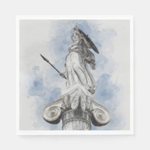 Klassische griechische Statue Athena Serviette