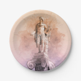 Klassische griechische Statue von Apollo Pappteller