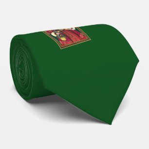 Klassische grüne Krawatte Sankt Nikolaus
