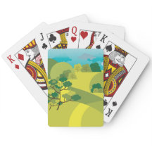 Klassische grüne Spielkarten