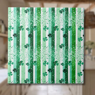 Klassische grüne weiße vertikale Streifen Shamrock Fliese