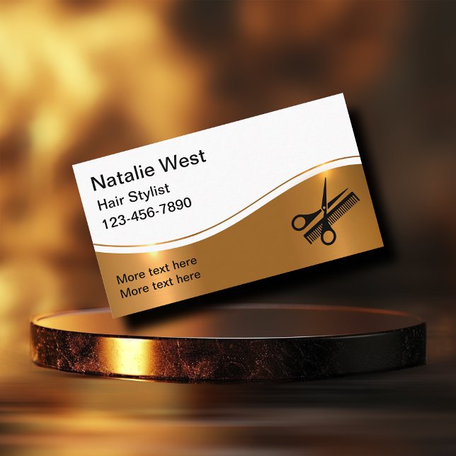Klassische Hairstylist Business Cards Visitenkarte (Von Creator hochgeladen)