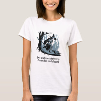 klassische Halloween-Sicherheit mit Hexe T-Shirt