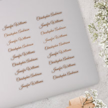 Klassische Handschrift 18 Gastnamen - Bronze