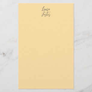 Klassische Handschrift Elegantname Beige Farbe Briefpapier