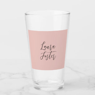 Klassische Handschrift Elegantname Rose Gold Glas