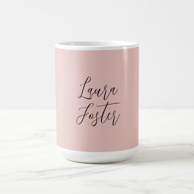 Klassische Handschrift Elegantname Rose Gold Kaffeetasse (Mittel)