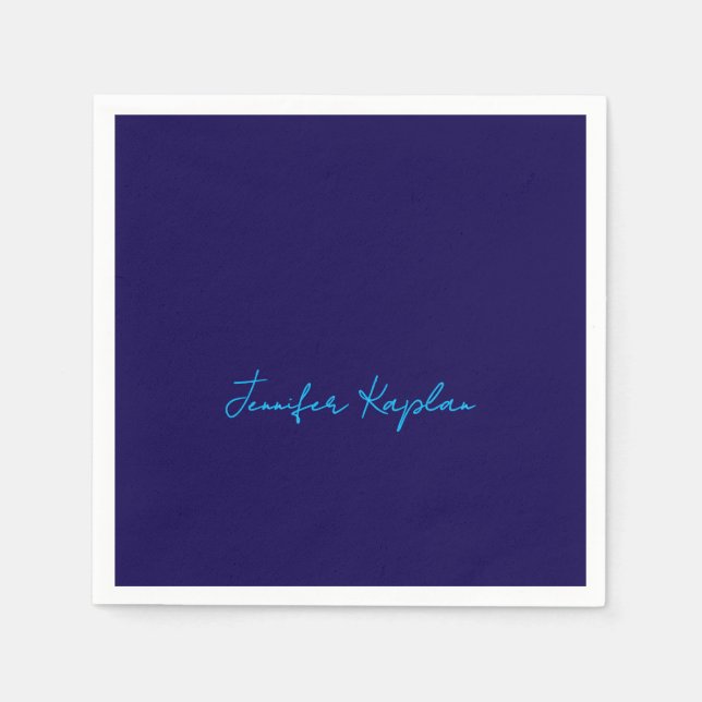 Klassische Handschrift Minimalist Professional Serviette (Vorderseite)