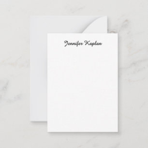 Klassische Handschrift Minimalistischer Profi Mitteilungskarte