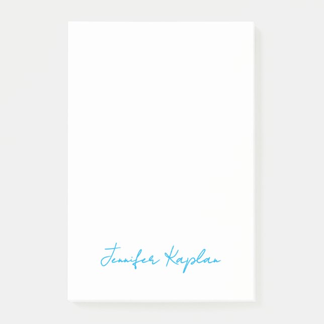 Klassische Handschrift Minimalistischer Profi Post-it Klebezettel (Vorderseite)
