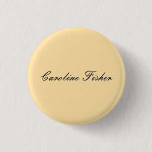 Klassische Handschrift Schlicht einfach beige Button