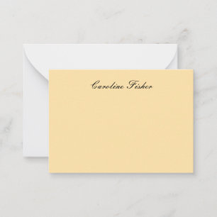 Klassische Handschrift Schlicht einfach beige Mitteilungskarte