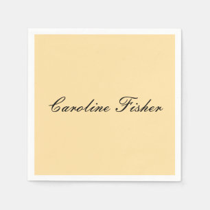 Klassische Handschrift Schlicht einfach beige Serviette