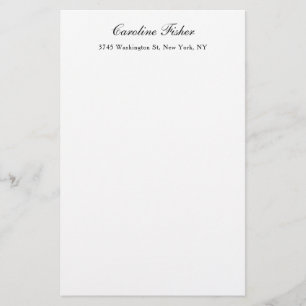 Klassische Handschrift schlicht weiß Briefpapier
