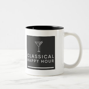 Klassische Happy-Hour-Tasse Zweifarbige Tasse