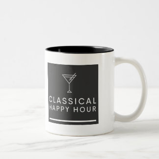 Klassische Happy-Hour-Tasse Zweifarbige Tasse