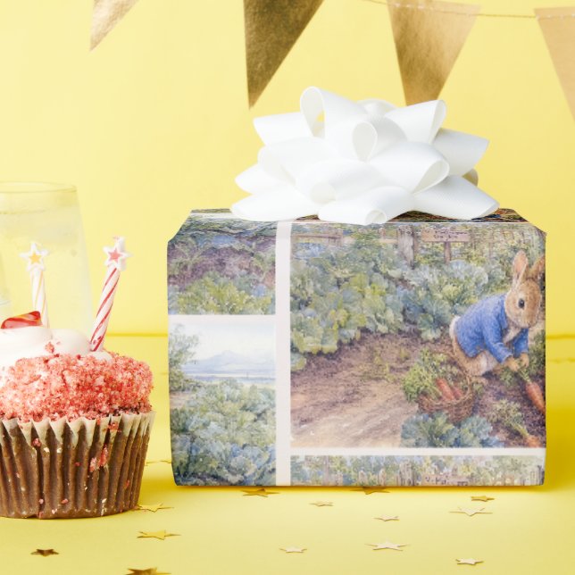 Klassische Hasenversammlung Karotten Geschenkpapier (Geburtstagsparty)