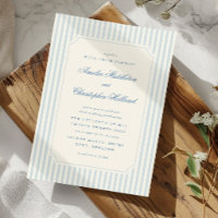 Klassische hellblaue Streifen Hochzeit